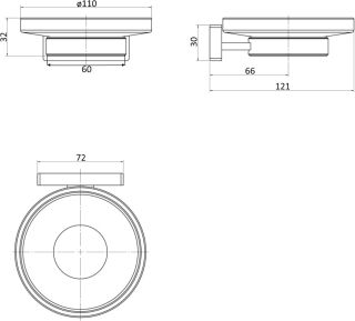 Мыльница Sapho Olymp хром 1321-02